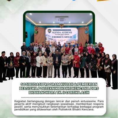 Sosialisasi Program Kuliah & Pemberian Beasiswa Politeknik Bhakti Kencana di RS Bhayangkara Tk. II Sartika Asih