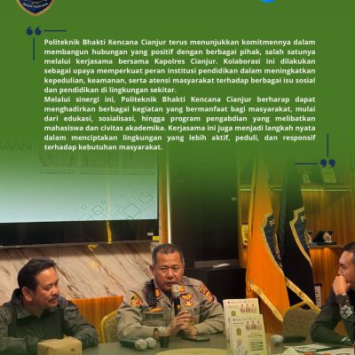 Politeknik Bhakti Kencana Cianjur Jalin Kerjasama Bersama Kapolres Cianjur untuk Meningkatkan Kepedulian dan Atensi Masyarakat